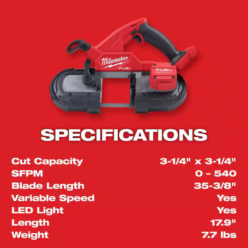 18-V Lithium-Ion Brushless Cordless Compact Bandsaw with Hammer Drill/Driver X9460