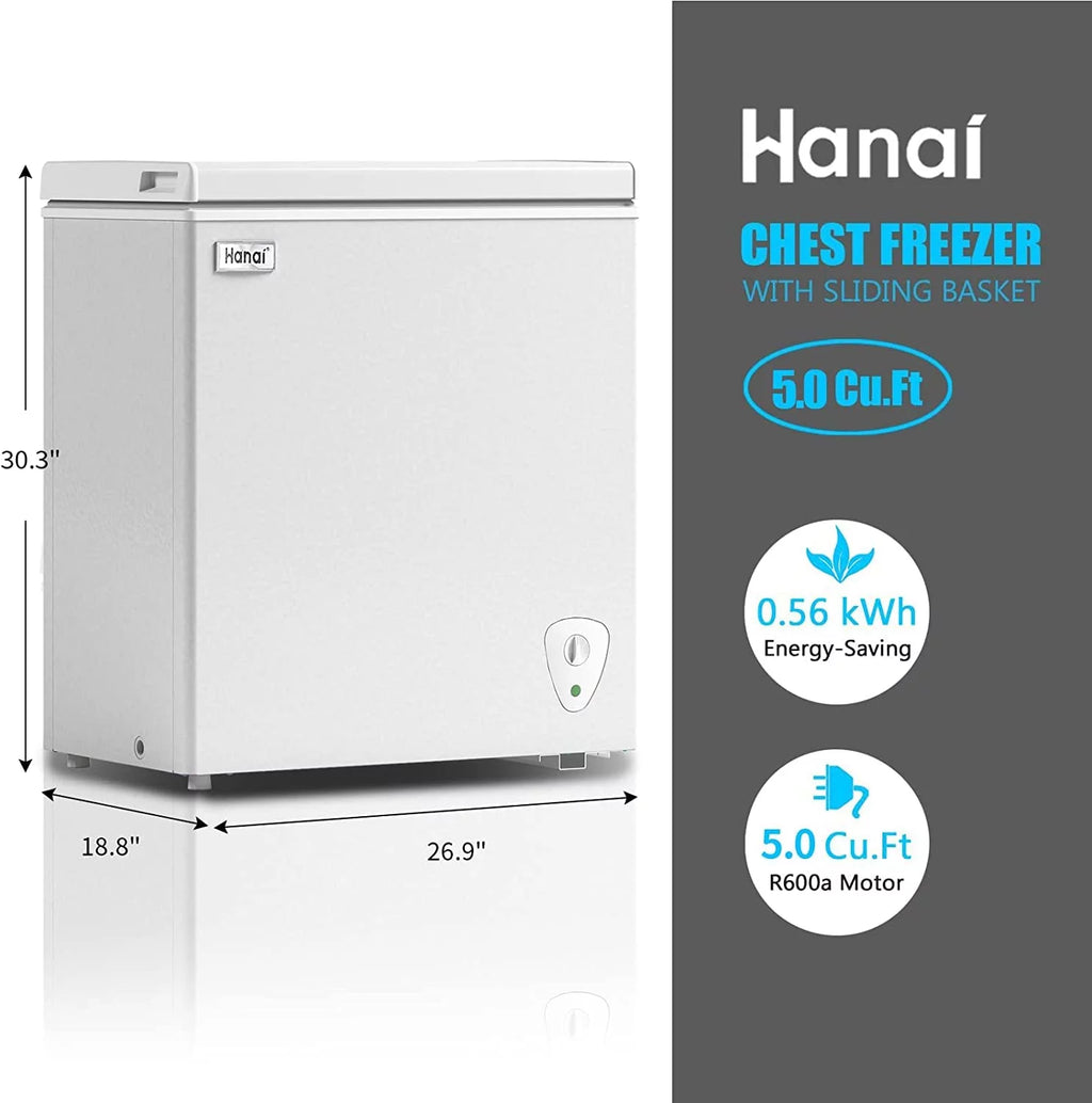 5.0 Cu Ft White Chest Freezer I215095
