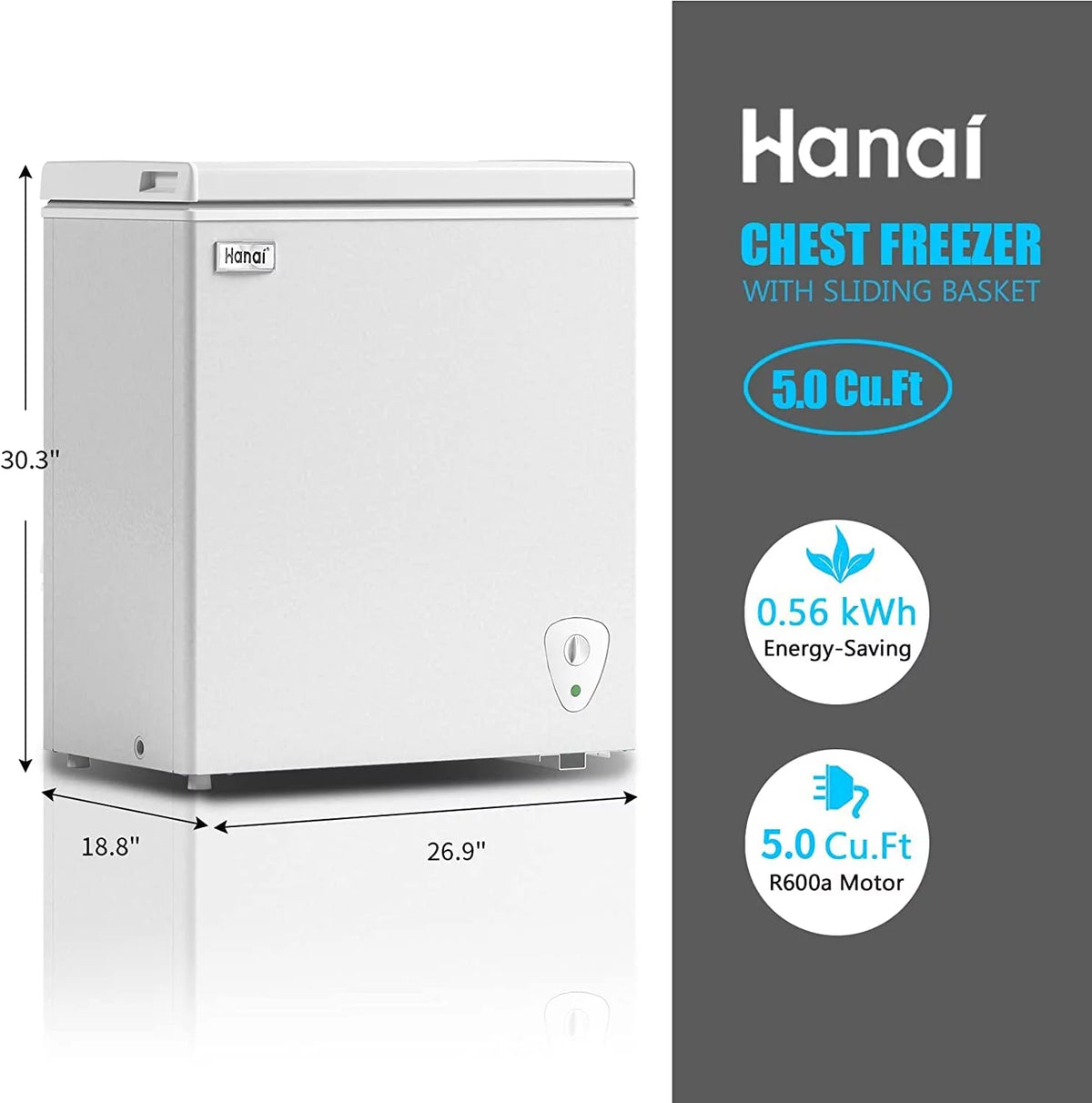 5.0 Cu Ft White Chest Freezer I215095