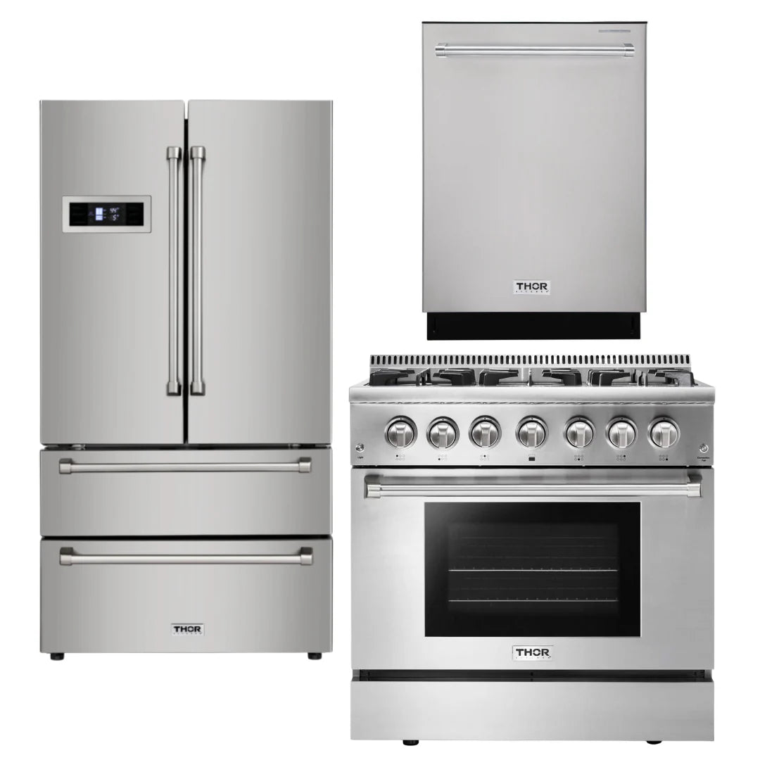 36 Dual Fuel Range, Dishwasher, Refrigerator T69589