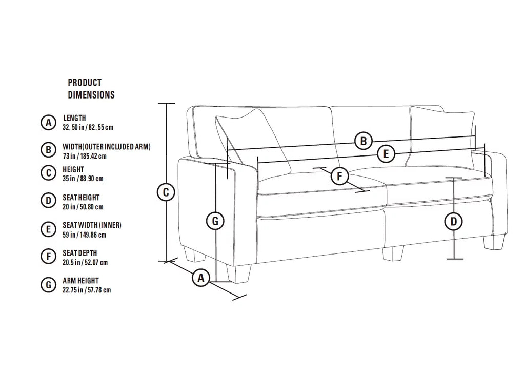 73" Sofa G469