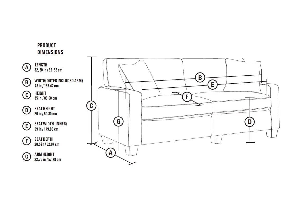 73" Sofa G469