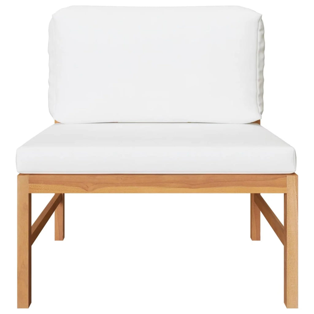 3 Piece Patio Set with Cushions Teak Wood D31315
