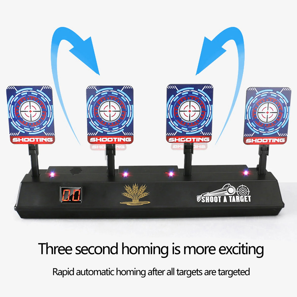 4 Targets LED Light Electronic Scoring Shooting Targets H73657