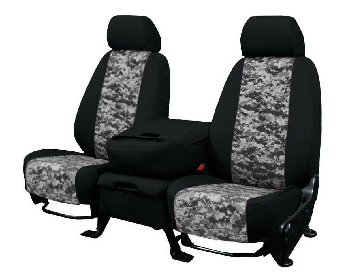 Camo Front Bucket Seat Covers with Black Trim B283