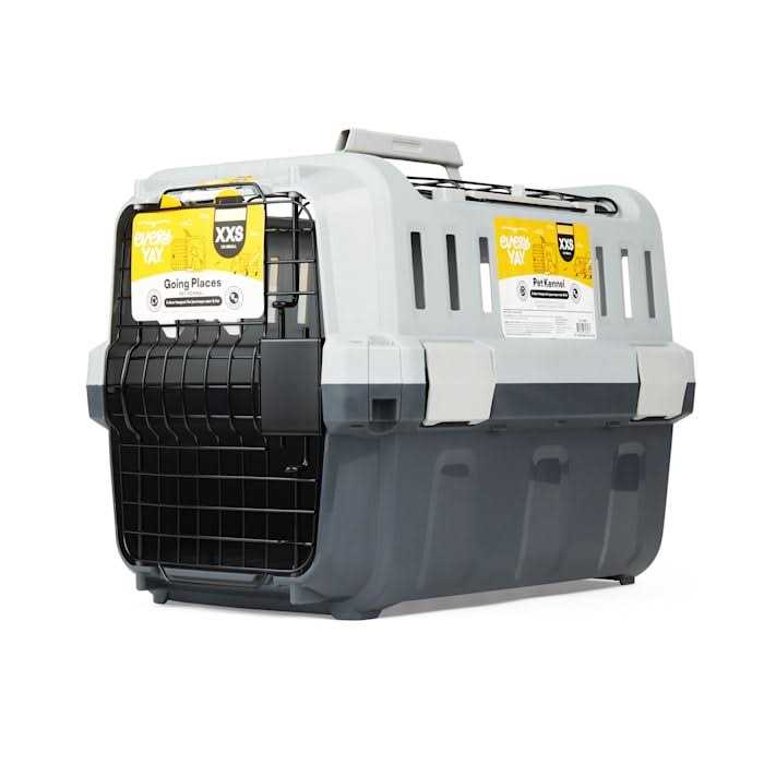 Grey 2-Door Pet Kennel R607