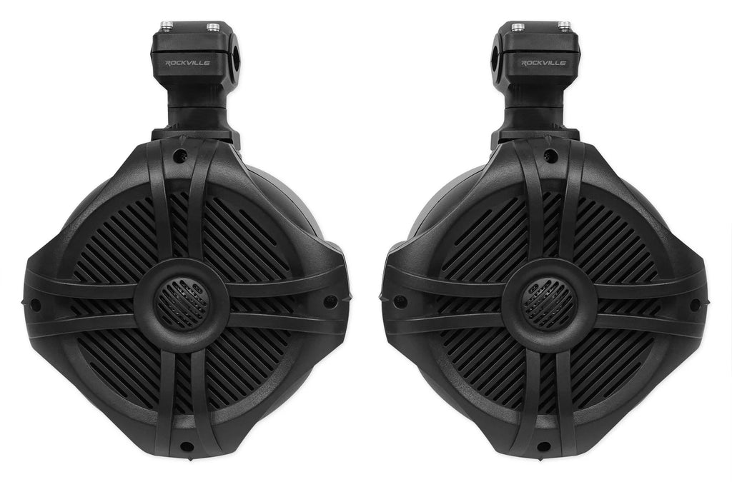 Black 6.5" 250w Marine Wakeboard Tower Speakers D893772