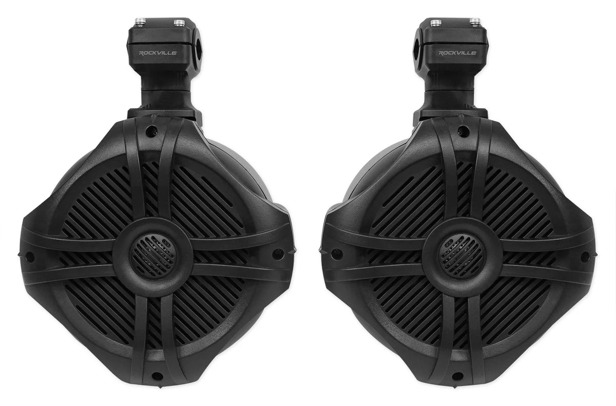 Black 6.5" 250w Marine Wakeboard Tower Speakers D893772