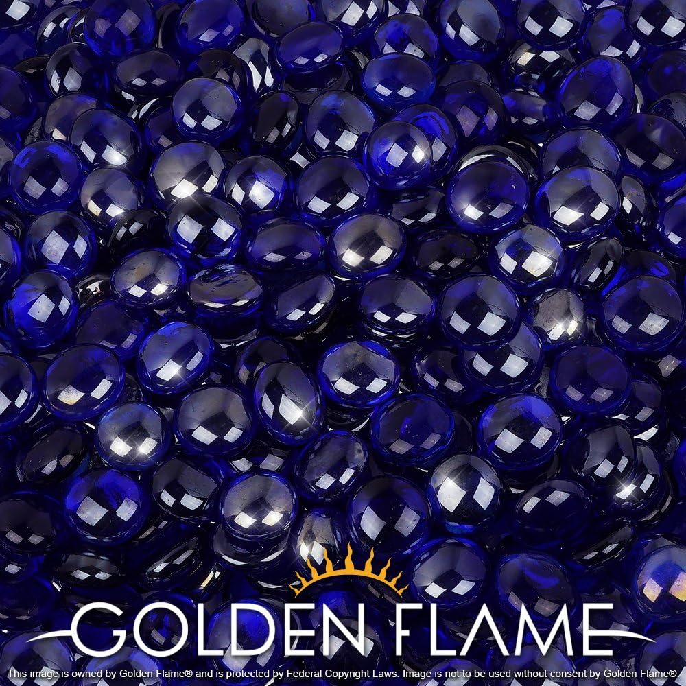10-Pound Caribbean Blue Fire Glass E7600
