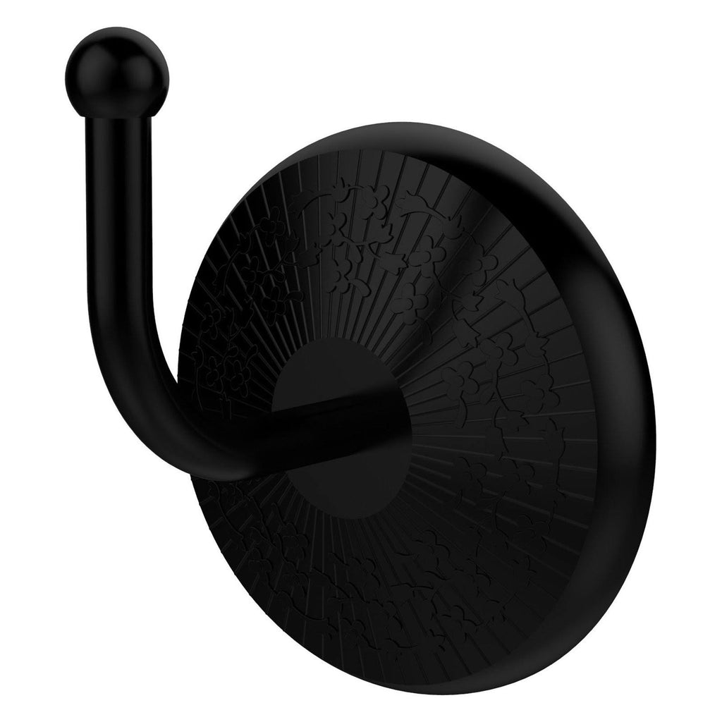 Matte Black Robe Hook Q627