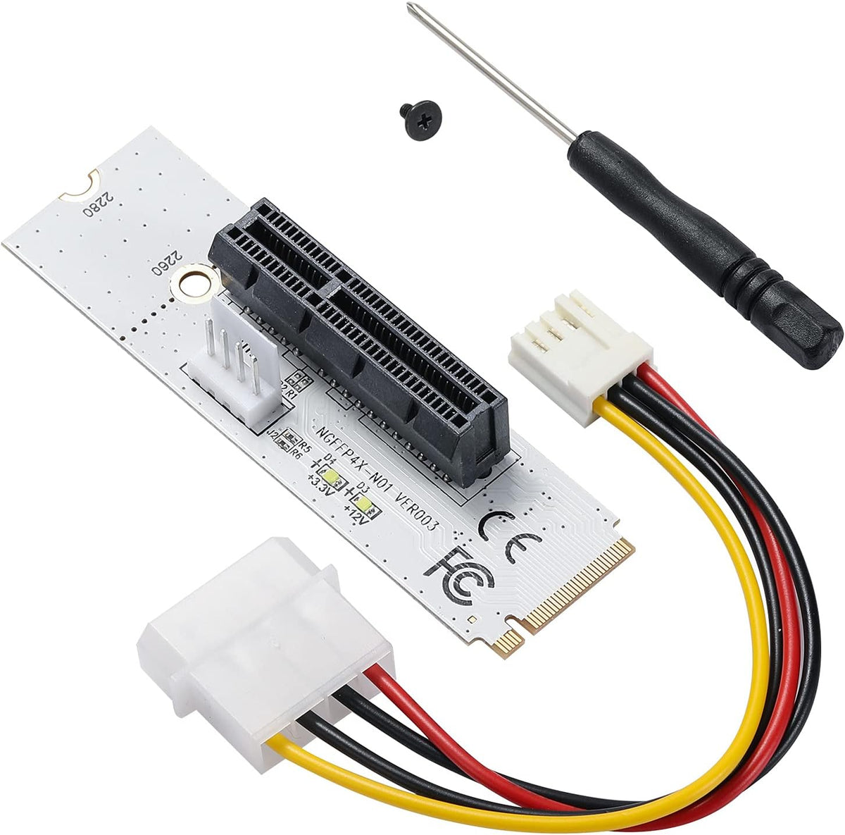 2 Pack M.2 Key M PCI-E Transfer to M.2 NGFF Adapter Card S307081