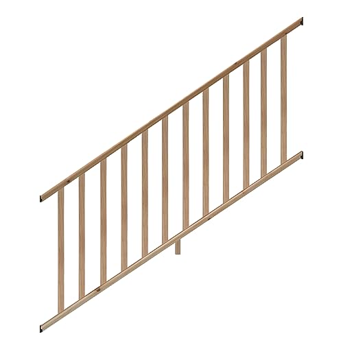 6 ft. Cedar Routed Stair Rail Kit with Balusters H581