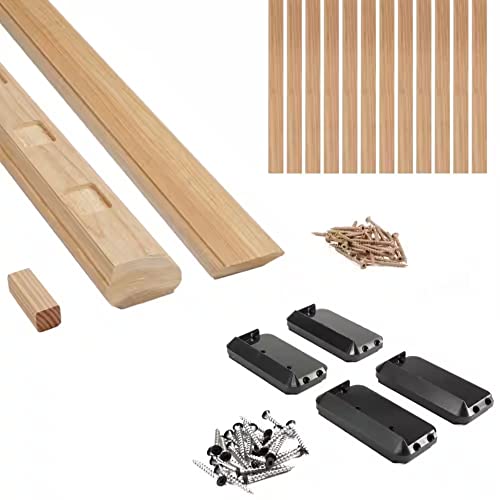 6 ft. Cedar Routed Stair Rail Kit with Balusters H581