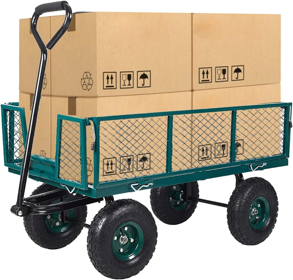 Four-Wheel Folding Wagon 560lbs Load Capacity Q622610