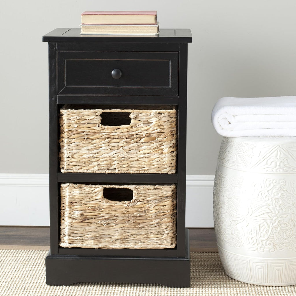 Vintage Grey Side Storage Table D825