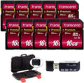 16GB SDHC Class10 UHS-I 400X SD Memory Card 10-Pack M59911