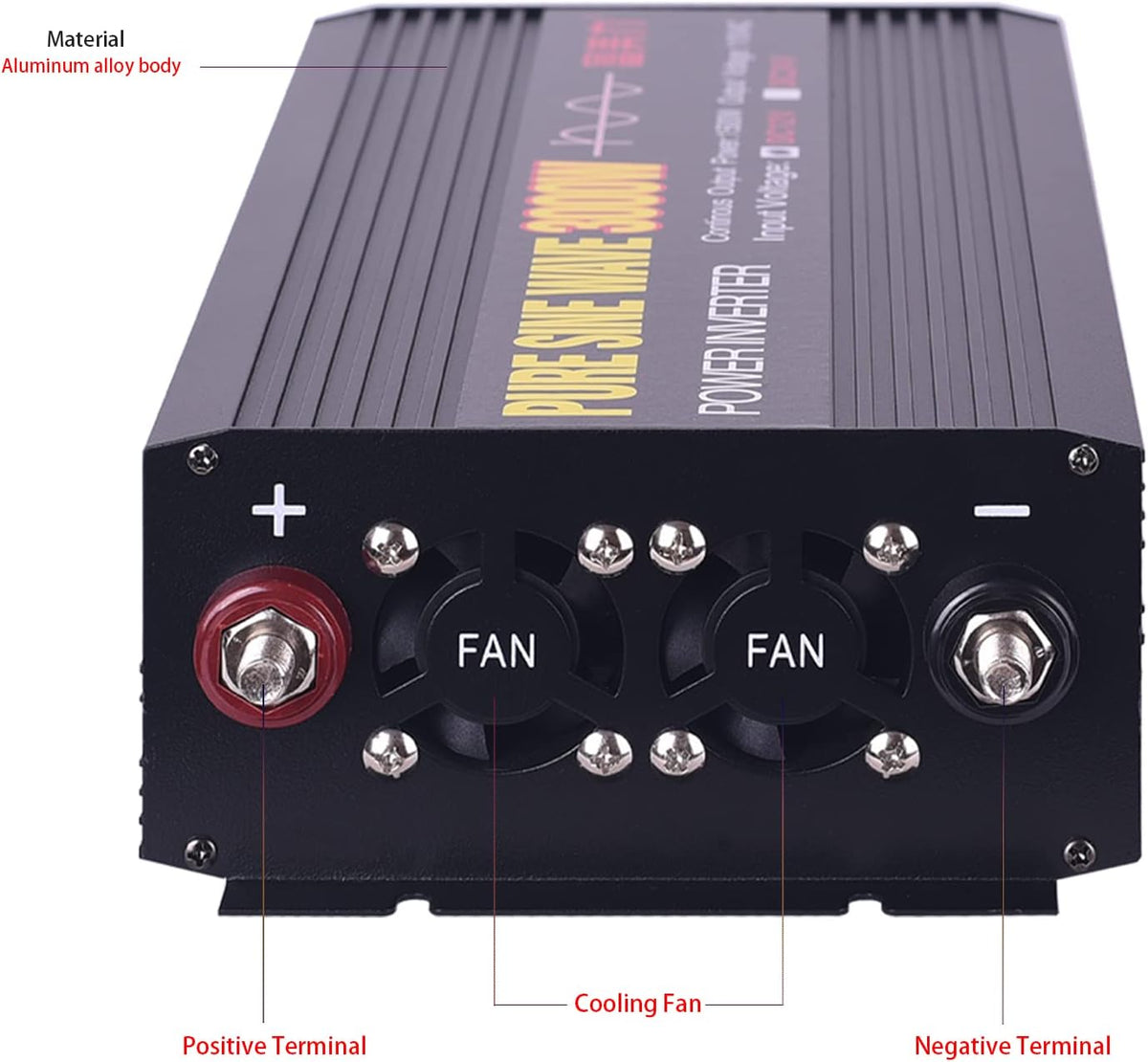 24V to 110V Pure Sine Wave Power Inverter 1500W/3000W Peak S473360