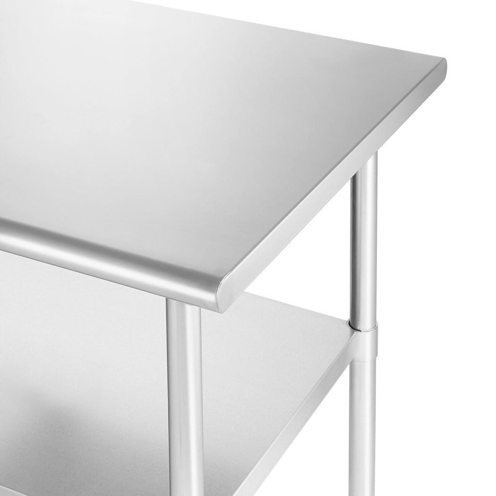 Stainless Steel Commercial Kitchen Prep & Work Table with 4 Casters P797683