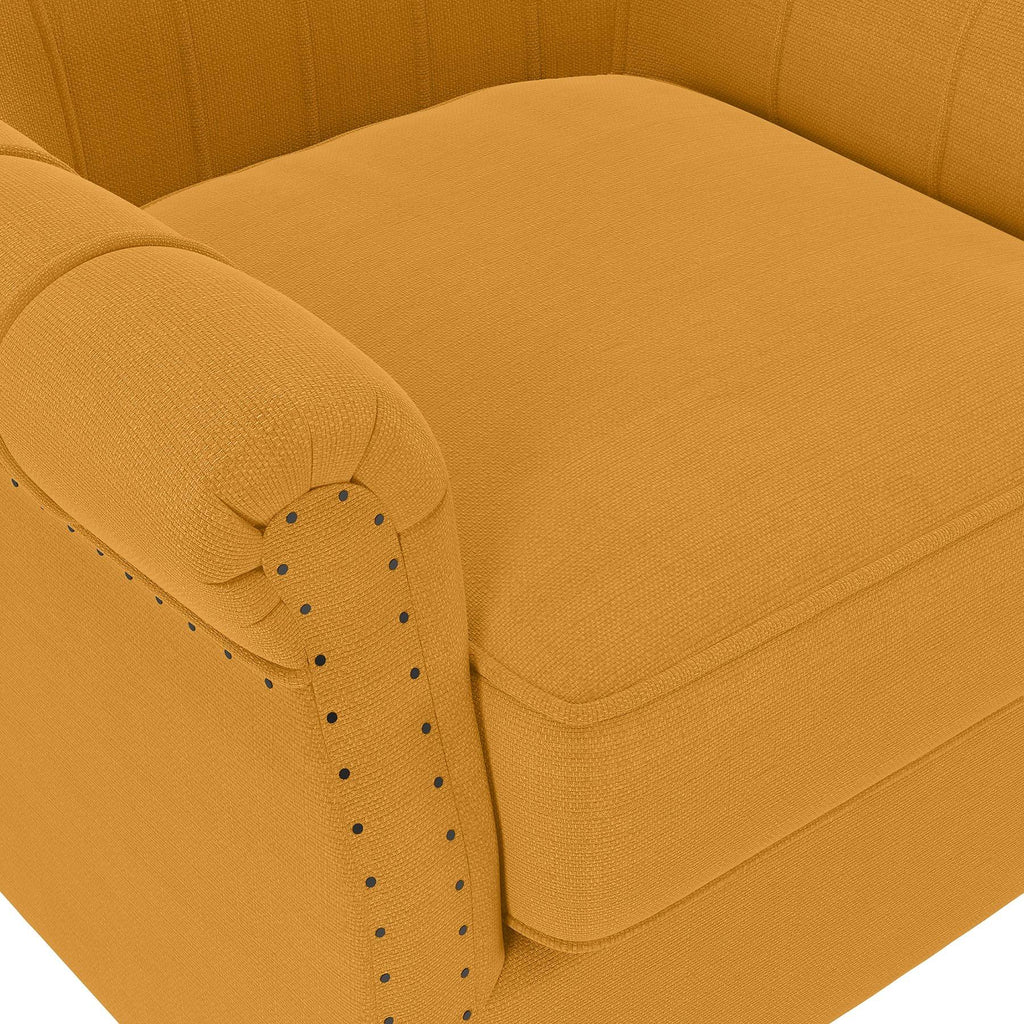 Mustard Yellow Linen Armchair L353