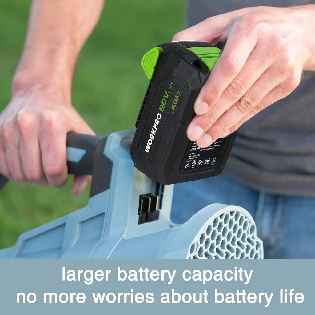 20V Cordless Leaf Blower with 5 Adjustable Speeds, 350 CFM, 4.0Ah Battery and Charger T2880