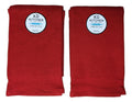 Set of 2 Red Textured Waffle Terry Kitchen Towels X72412