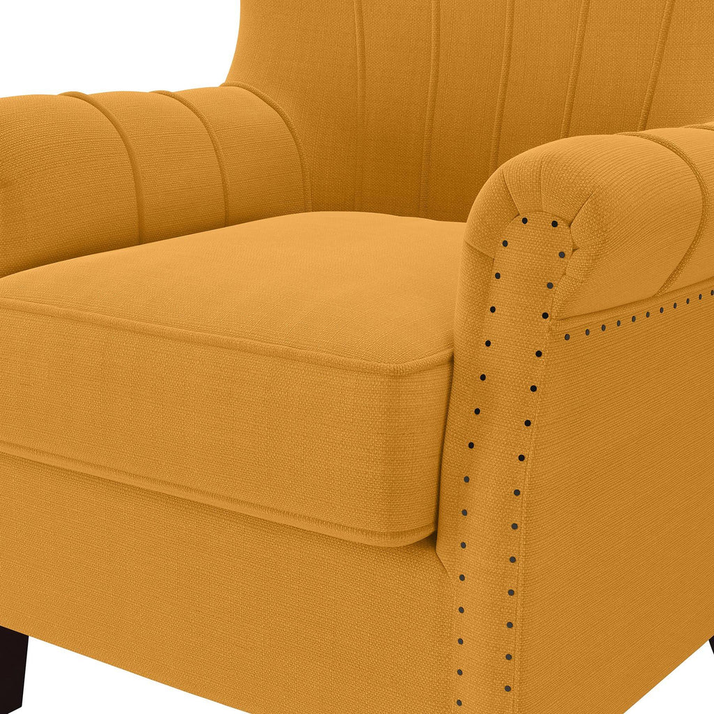 Mustard Yellow Linen Armchair L353