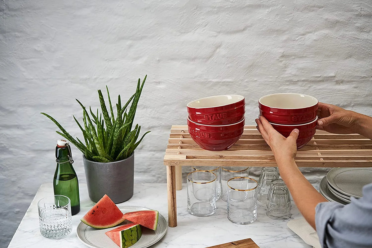 Ceramics Universal Bowl Set, 6.5-inch, Cherry, 32 Ounces O7396