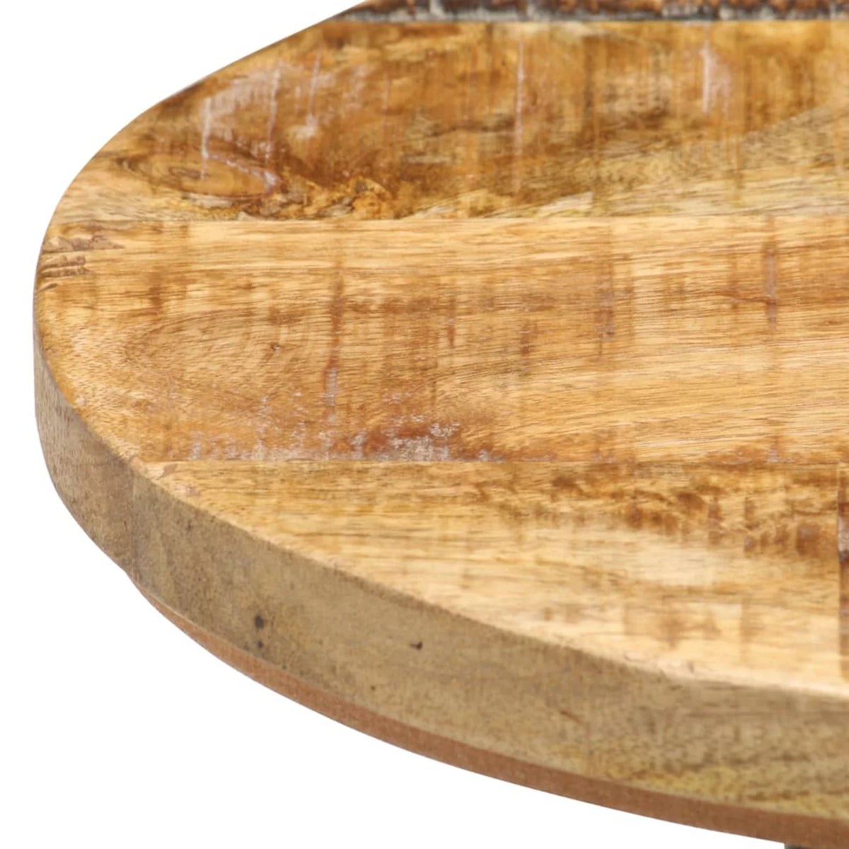 2 pcs Rough Mango Wood Bar Stools Y75035
