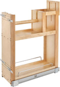 Light Brown Wood Paper Towel Pull Out Organizer D349963
