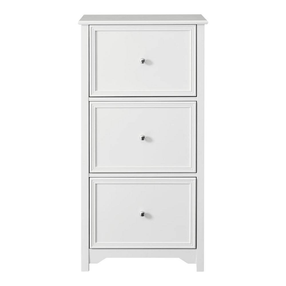 White 3 Drawer File Cabinet J67017