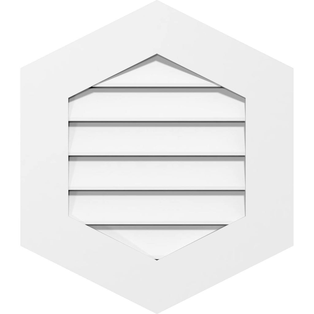 Vertical Peaked Surface Mount PVC Gable Vent X31166