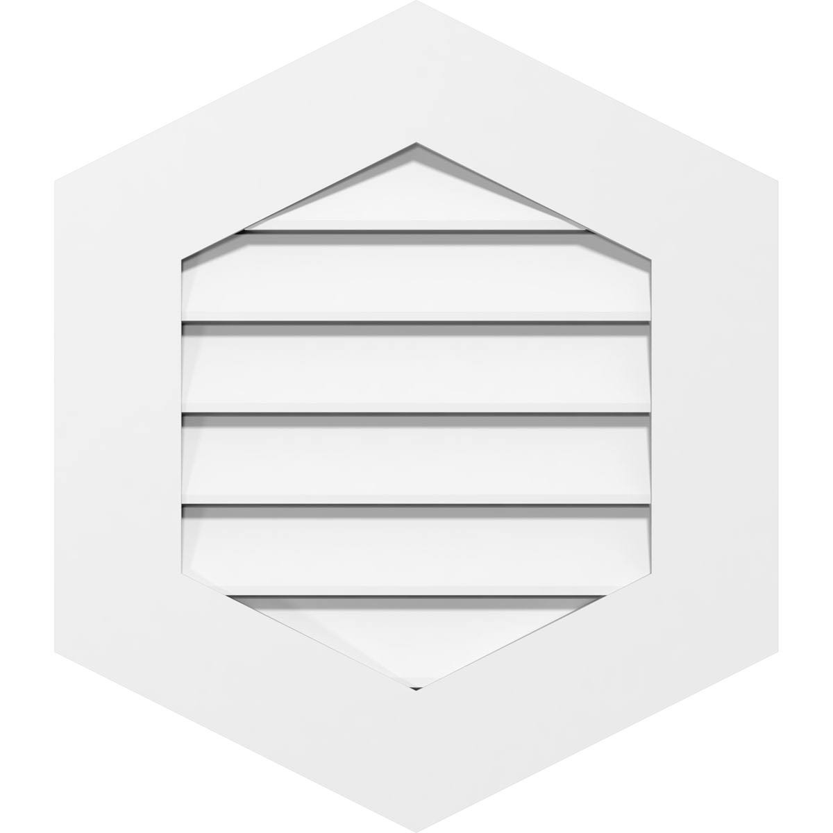 Vertical Peaked Surface Mount PVC Gable Vent X31166