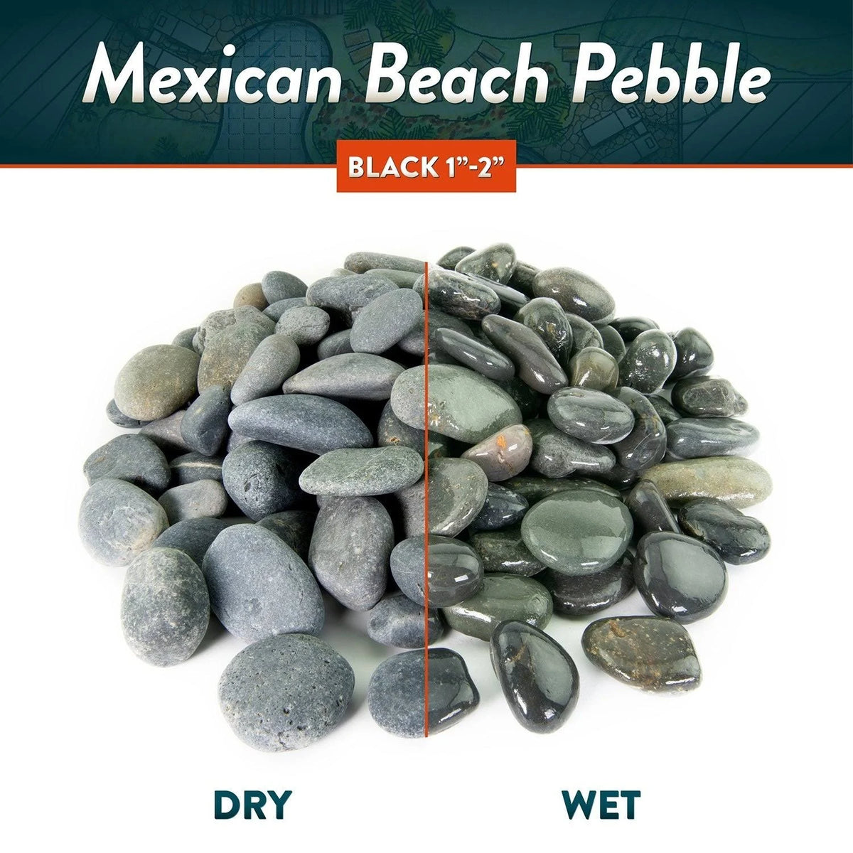 Mexican Beach Pebbles 40 lbs Smooth Round Stones I90210