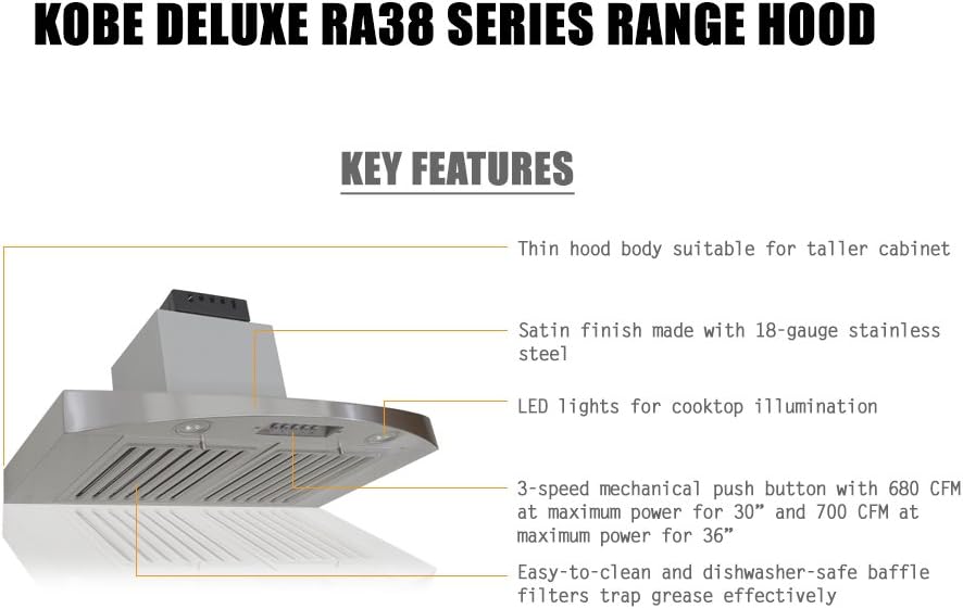 36-Inch Stainless Steel Under Cabinet Range Hood S980