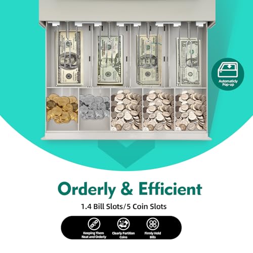 Black Grey Cash Register with Cash and Coin Drawer M92952