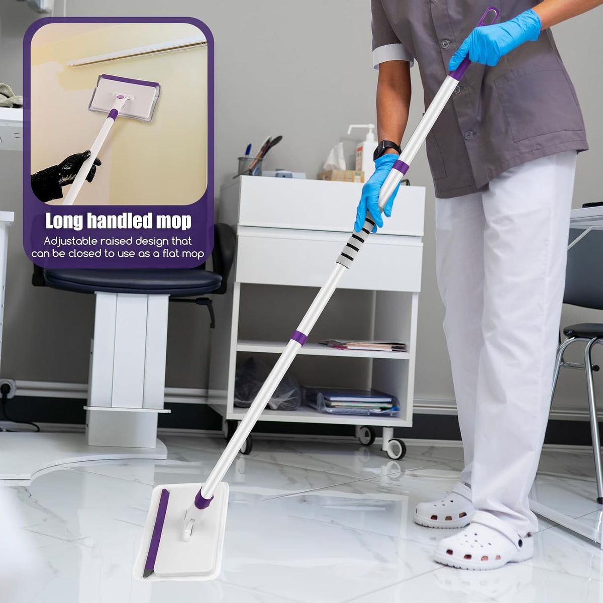 60" Extendable Baseboard Cleaner with 5 Reusable Pads G920