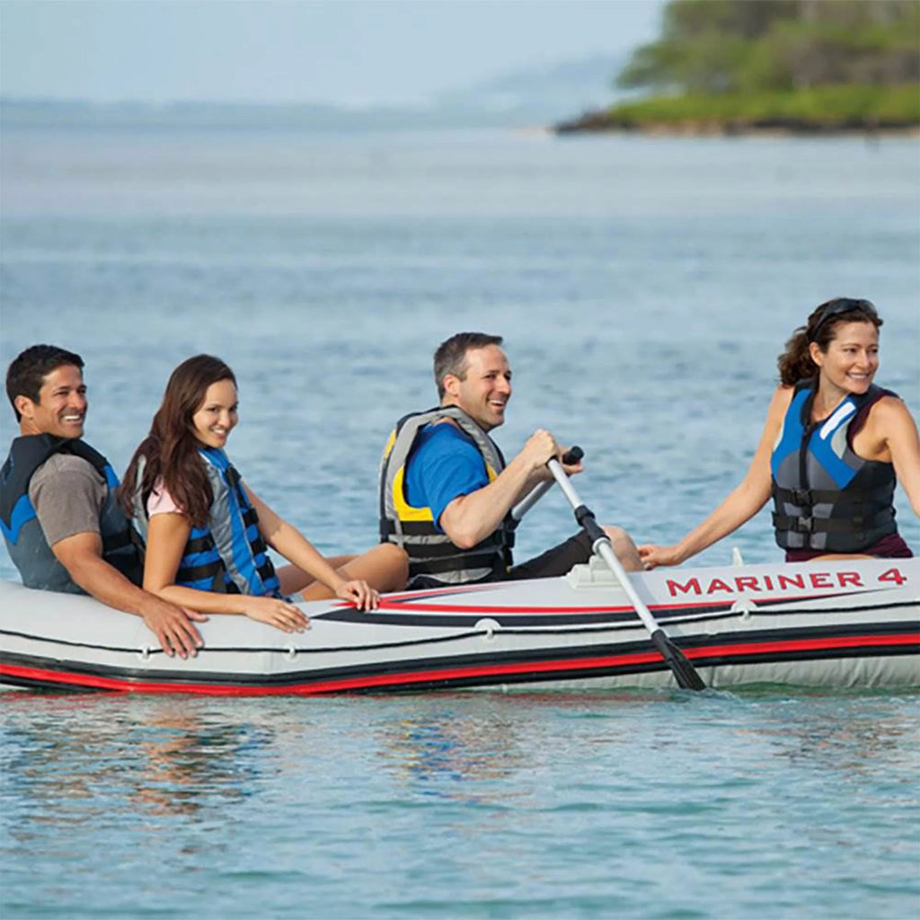 4 Person Inflatable Dinghy Boat with Pump and Oars Set T728