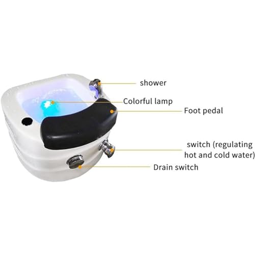 Acrylic Foot Bath with Adjustable Foot Pedal L377401