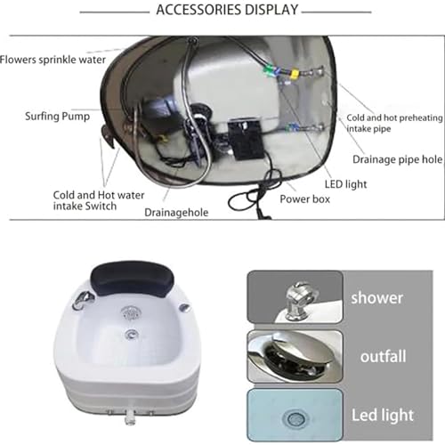 Acrylic Foot Bath with Adjustable Foot Pedal L377401