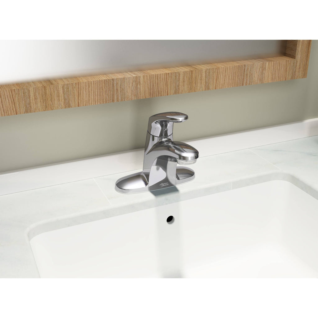 Single Handle Centerset Bathroom Faucet Polished Chrome S599