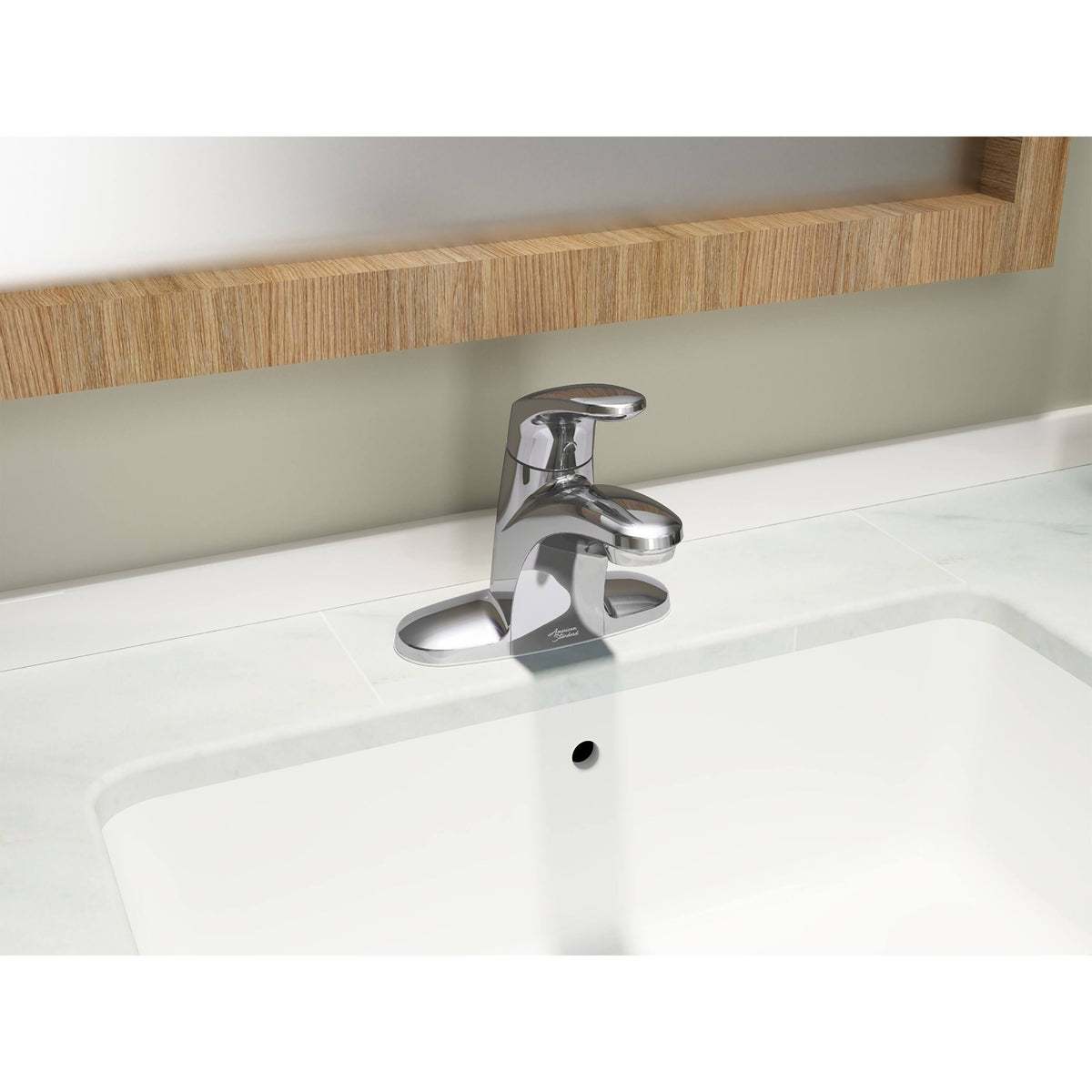 Single Handle Centerset Bathroom Faucet Polished Chrome S599