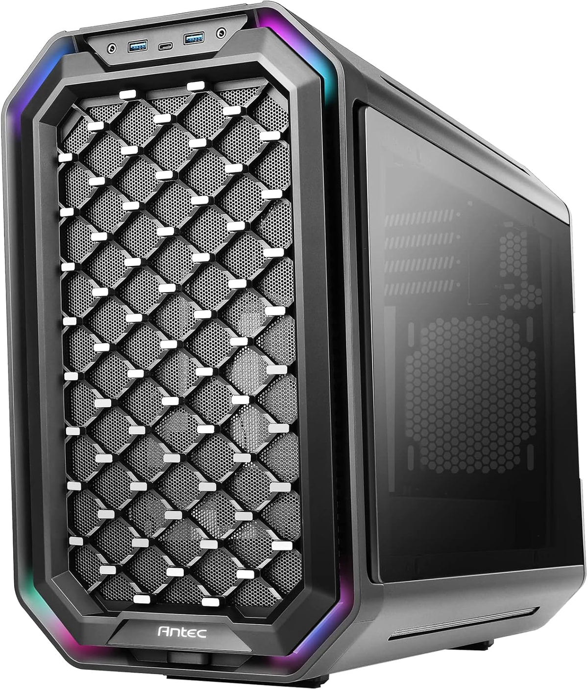 Black/Red Aluminum ATX Mid Tower Computer Case M53961