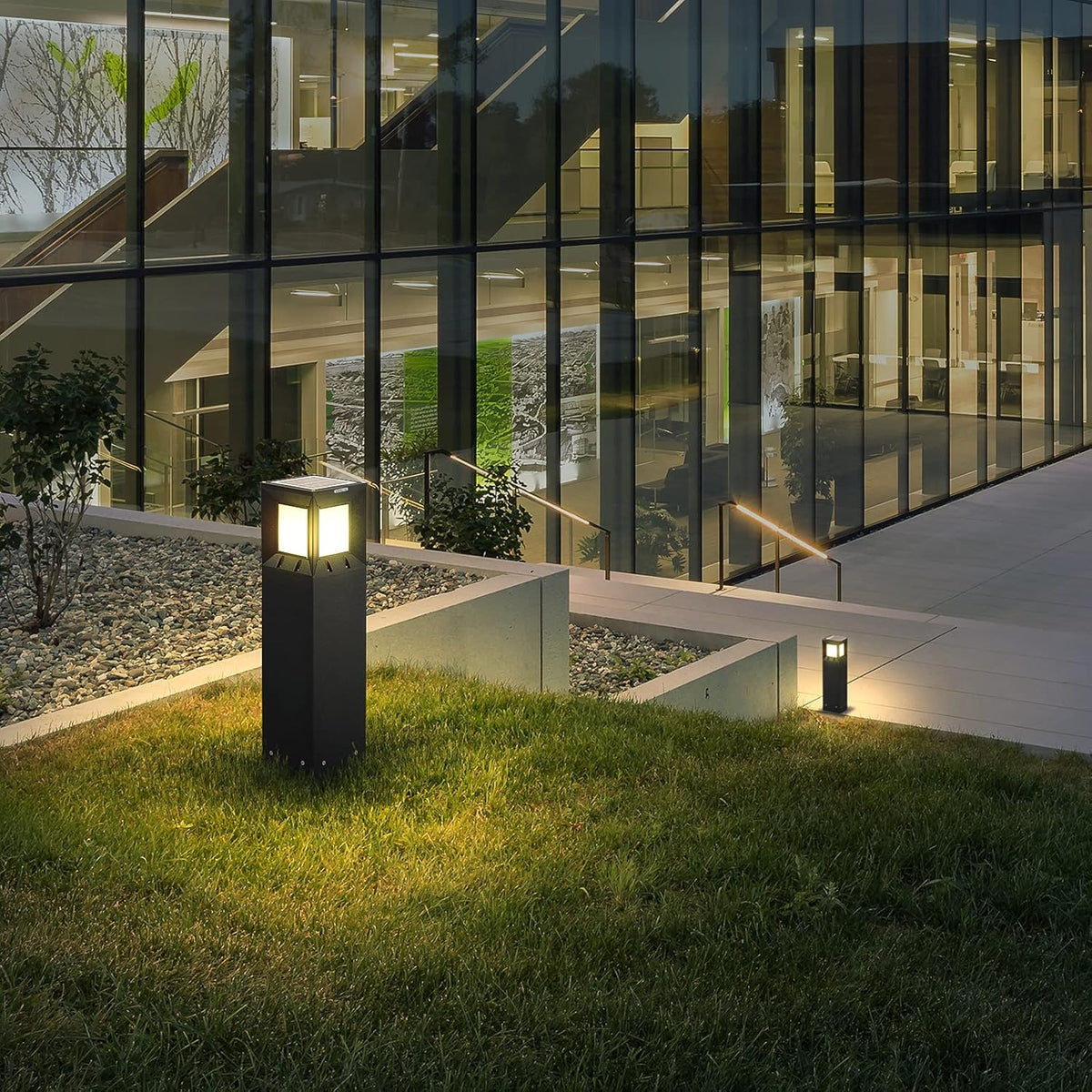 Solar IP54 Waterproof 3000K LED 32 Inches Outdoor Bollard Light B206935