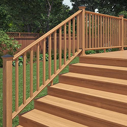 6 ft. Cedar Routed Stair Rail Kit with Balusters H581