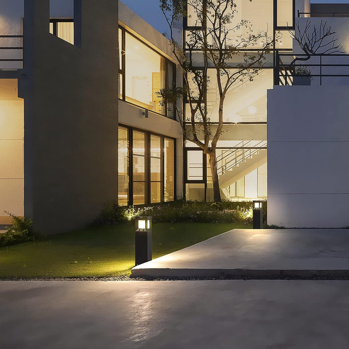 Solar IP54 Waterproof 3000K LED 32 Inches Outdoor Bollard Light B206935