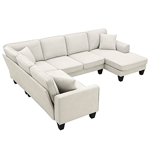 7 Seat Modular Sectional Sofa with 3 Pillows Q3672