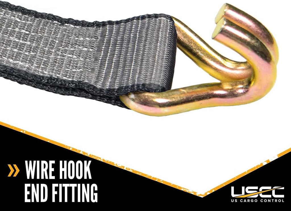 2 Inch x 30 Foot Ratchet Strap with Double J Hooks 4 Pack A991