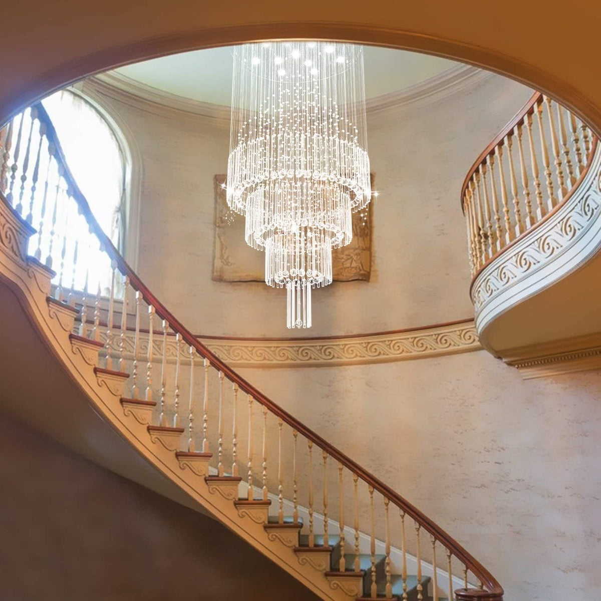 Large Crystal Chandelier Ceiling Light Fixture C1909