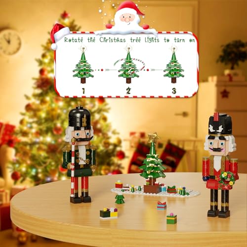Christmas Nutcracker Building Kit with LED Light, 690 Pieces F418736