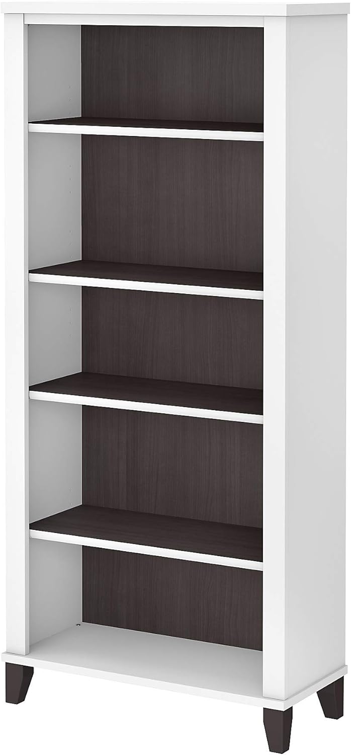 Ash Gray 5 Shelf Bookcase T5155